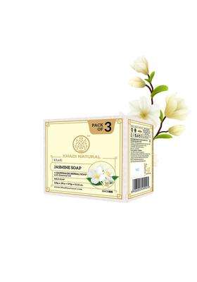 Khadi Natural Jasmine Soap (125 * 3, 375g) (Pack of 3) | Natural Herbal Care | Luxurious Herbal Bathing Bar | Provides Delightful Floral Scent