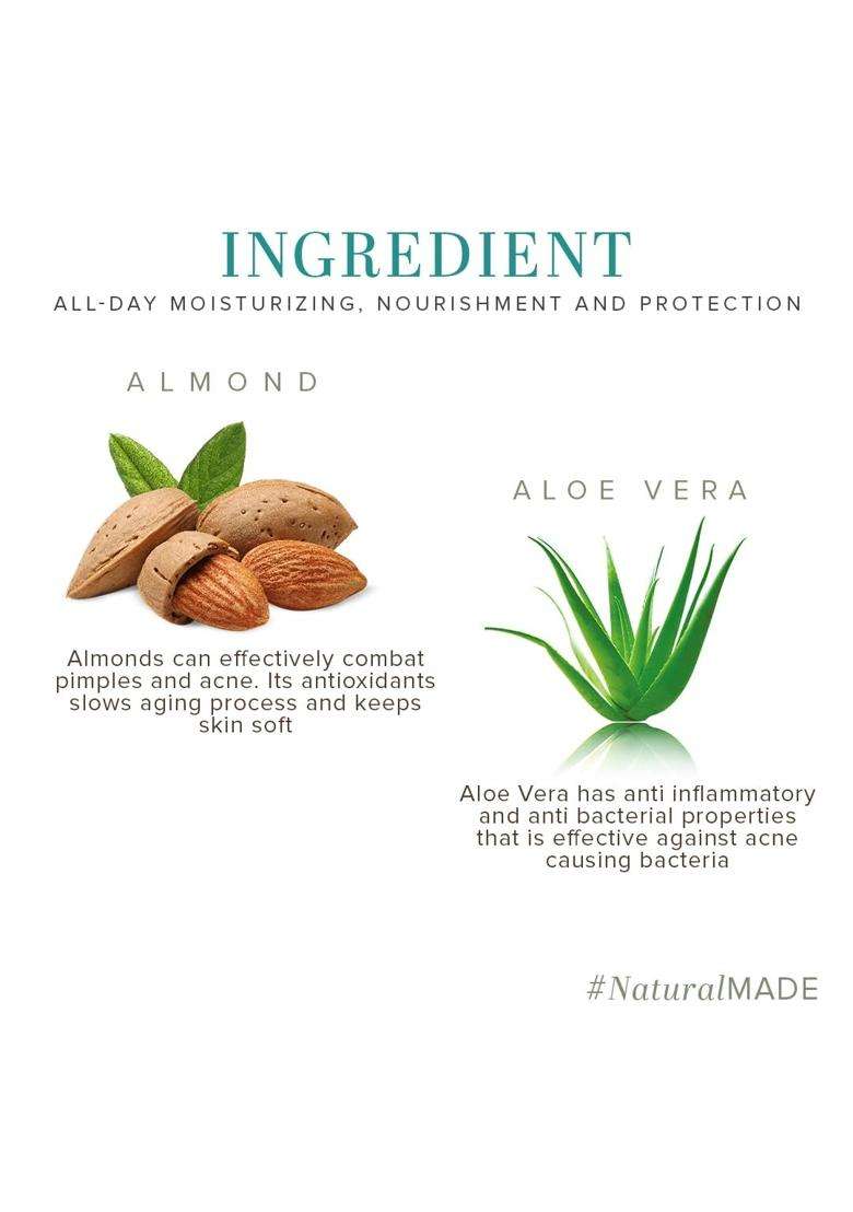 Khadi Natural Nourishing Skin Cream with Almond Oil 200 g | Deep Moisturising Face & Body | Helps Hydrate Dry & Rough | Soothing for Irritated - Indya