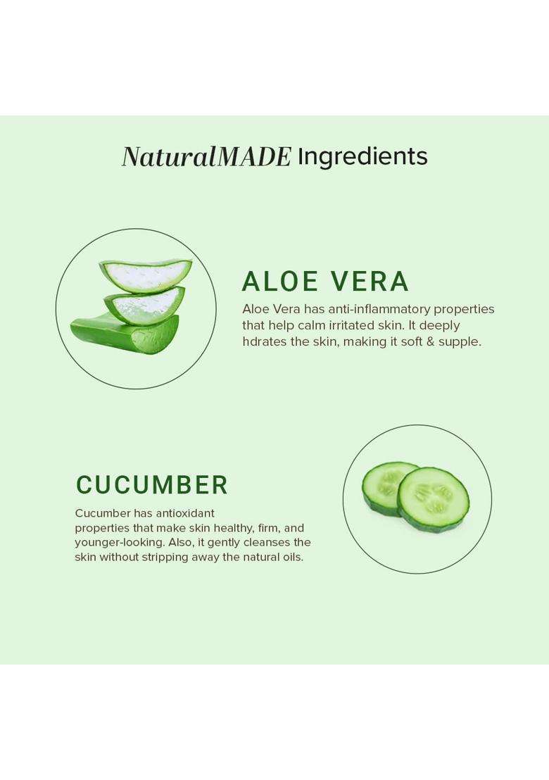 Khadi Natural Cucumber and Aloevera Cleansing Milk (210 * 2) (420 ml) (Pack of 2) | Make up Remover | with Shea/Kokum Butter | For All Skin Types - Indya