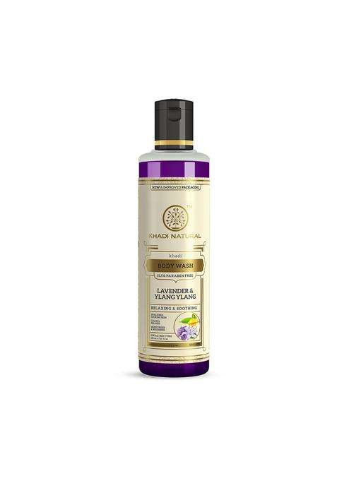Khadi Natural Lavender & Ylang Ylang Herbal Body Wash 210 ml | Natural Herbal Care | Gently cleanses and nourishes | Shower Gel that relax senses