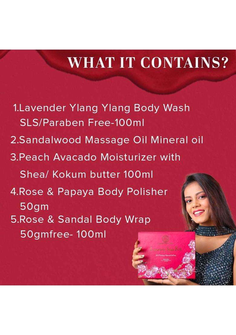Khadi Natural Luxury Spa Kit | Spa Like Skin Care Experience at Home | Cleansing & Nourishing Skin Care Products | Suitable for All Skin Types - Indya