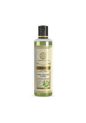 Khadi Natural Neem, Teatree and Basil Herbal Hair Oil, Paraben Mineral Oil Free 210 ml | Natural Herbal Care | Unique non-greasy hair formula