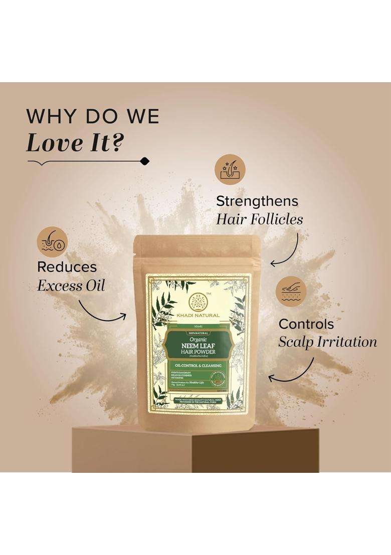 Khadi Natural Neem Leaf Organic Powder 75 g - Indya
