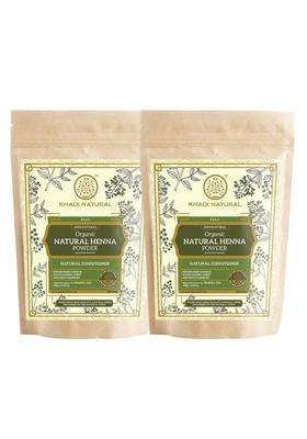 Khadi Natural Organic Natural Henna Powder Pack (100 g*2) (200 g) (Pack of 2) | Treats hair dye damage | Hair Color that naturally conditions