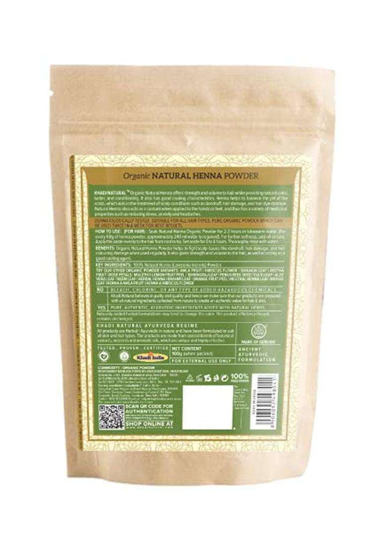 Khadi Natural Organic Natural Henna Powder Pack (100 g*2) (200 g) (Pack of 2) | Treats hair dye damage | Hair Color that naturally conditions - Indya