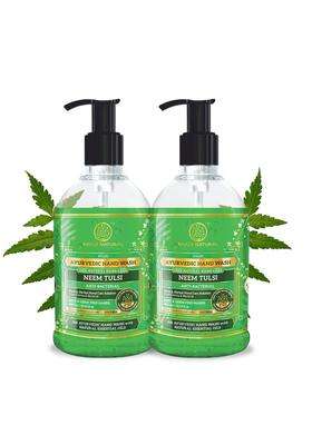 Khadi Natural Hand Wash Neem Tulsi (300 ml*2) (600 ml) (Pack of 2) | Authentic Traditional Formula | Ayurvedic Handwash for Clean Hands