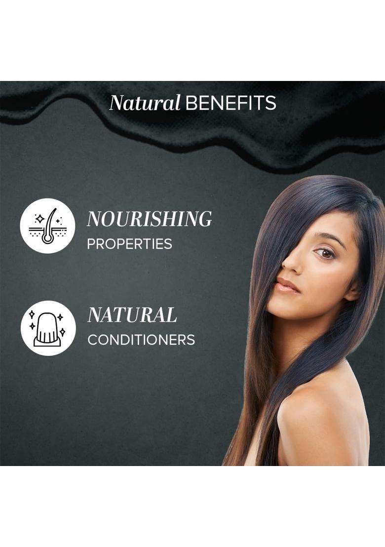 Khadi Natural Herbal Black Henna 300g | Natural Herbal Care | Rich & Natural Black Color with Herbal Care | Ammonia-Free Formula - Indya
