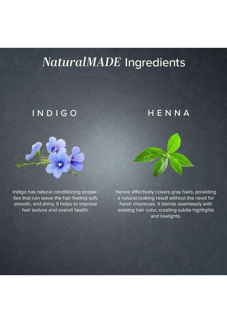 Khadi Natural Herbal Black Henna 300g | Natural Herbal Care | Rich & Natural Black Color with Herbal Care | Ammonia-Free Formula - Indya