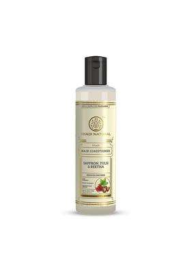 Khadi Natural Saffron Tulsi & Reetha Hair Conditioner 210 ml | Natural Herbal Care | Herbal for Dandruff Care | Gentle Herbal Care Formula