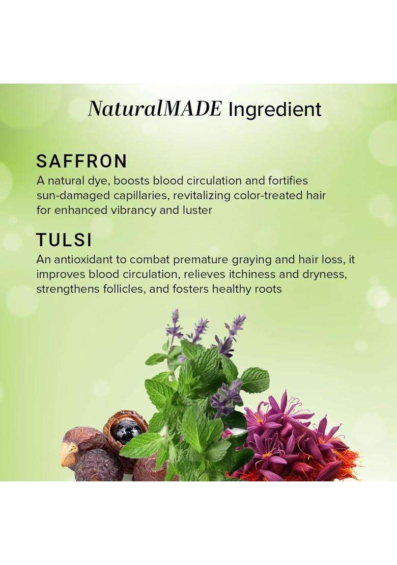 Khadi Natural Saffron Tulsi & Reetha Hair Conditioner 210 ml | Natural Herbal Care | Herbal for Dandruff Care | Gentle Herbal Care Formula - Indya