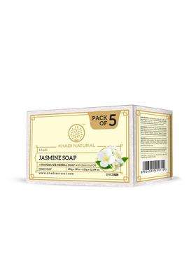 Khadi Natural Natural Jasmine Soap (5x125 g) (625 g) (Pack of 5) | Natural Herbal Care | Herbal Bathing for Healthy Skin | Natural with essential oils