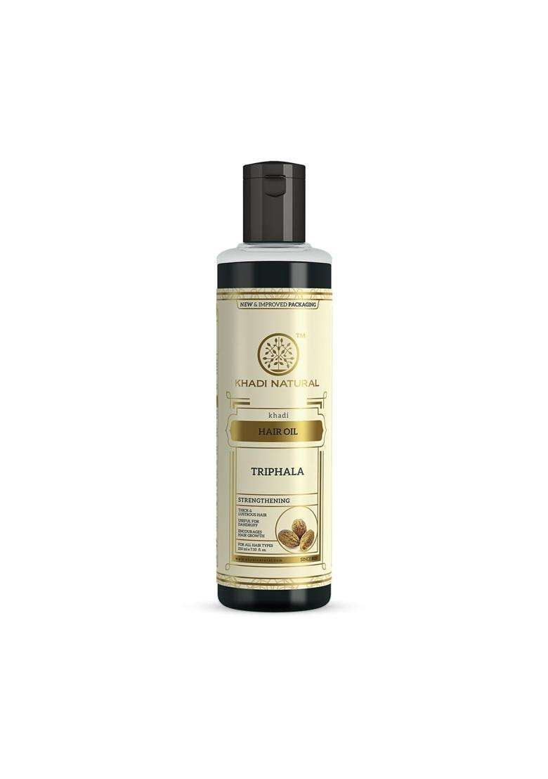 Khadi Natural Triphala Herbal Hair Oil 210 ml | Natural Herbal Care | Stimulates hair follicles and roots | Anti dandruff hair oil - Indya