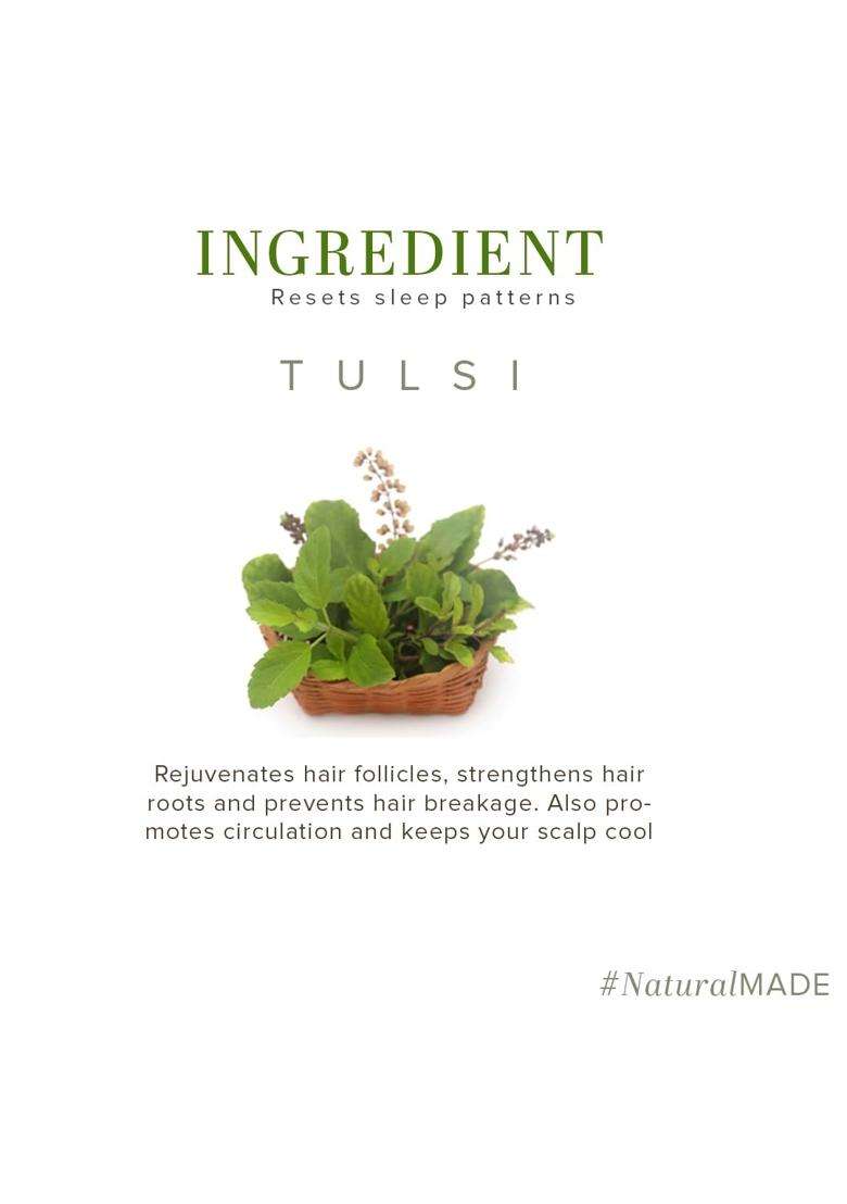 Khadi Natural Tulsi Herbal Hair Oil 210 ml | Natural Herbal Care | Aurvedic | Non-Sticky For Dry Scalp | Paraben & Mineral Free - Indya