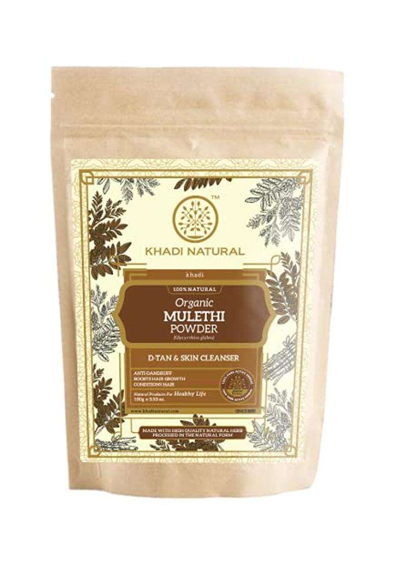 Khadi Natural Mulethi Organic Powder Pack 100 g (Pack of 2) | Natural Herbal Care | Herbal Skin & Hair Care Remedy - Indya