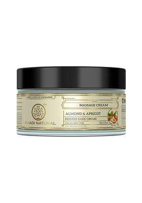 Khadi Natural Almond & Apricot Massage Cream 50 g | Natural Herbal Care | Herbal Massage Cream for Skin Nourishment & Glow | Gentle Skin Care Formula