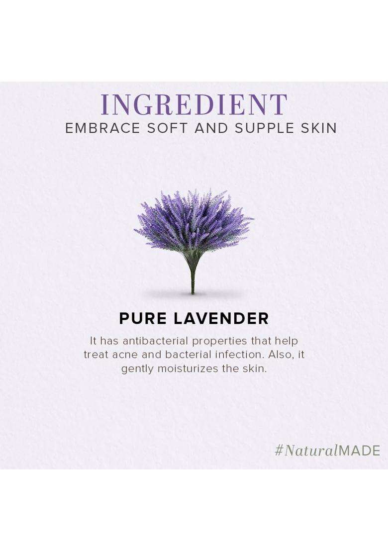 Khadi Natural Lavender Soap 250 g | Natural Herbal Care | Herbal Bathing Soap with Essential Oils | Helps Cleanse Skin & Maintain Skin Softness - Indya