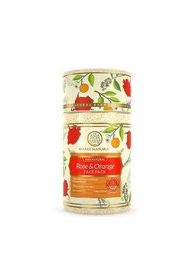 Khadi Natural Ayurvedic Rose & Orange Face Pack 100 g | Authentic Traditional Formula | for Glowing Skin | Natural for Exfoliating