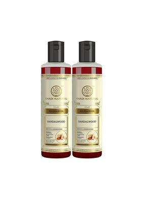 Khadi Natural Sandalwood Massage Oil (210 * 2) (420 ml) (Pack of 2) | Stress relieving properties | Relaxes aches and pains | Aromatherapy