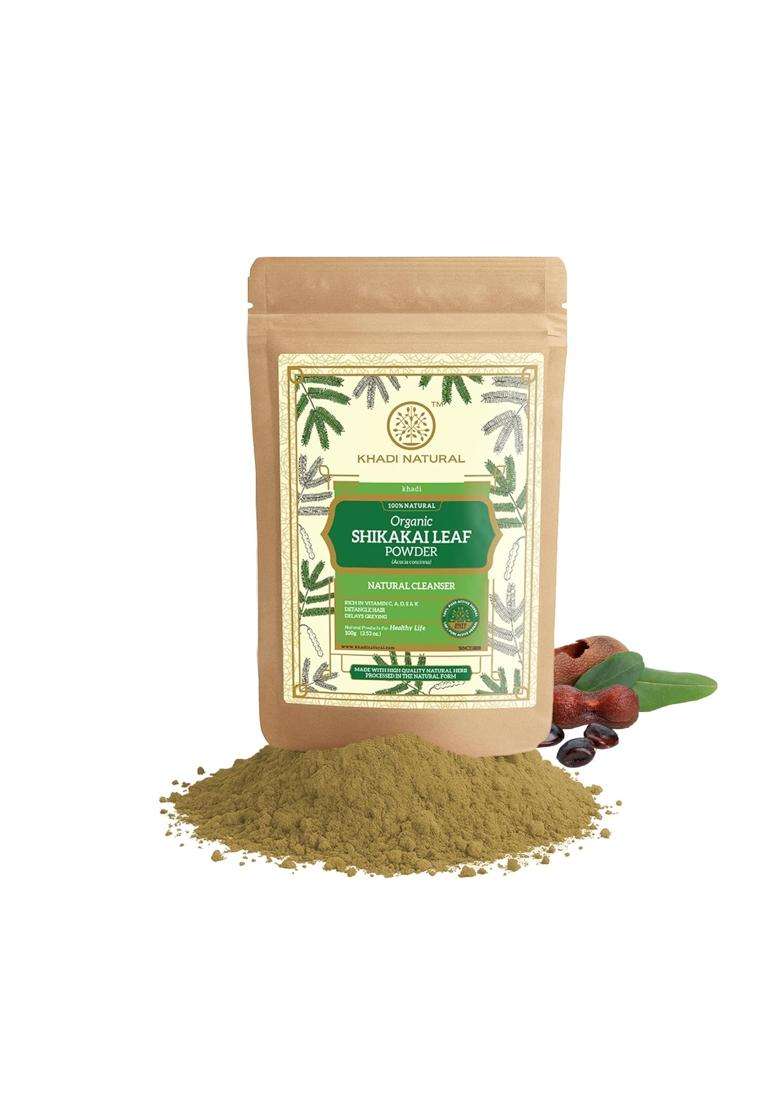 Khadi Natural Shikakai Leaf Organic Powder 100 g | Scalp Cleansing & Hair Strength | Promotes Growth, Reduces Dryness | No Chemicals - Indya