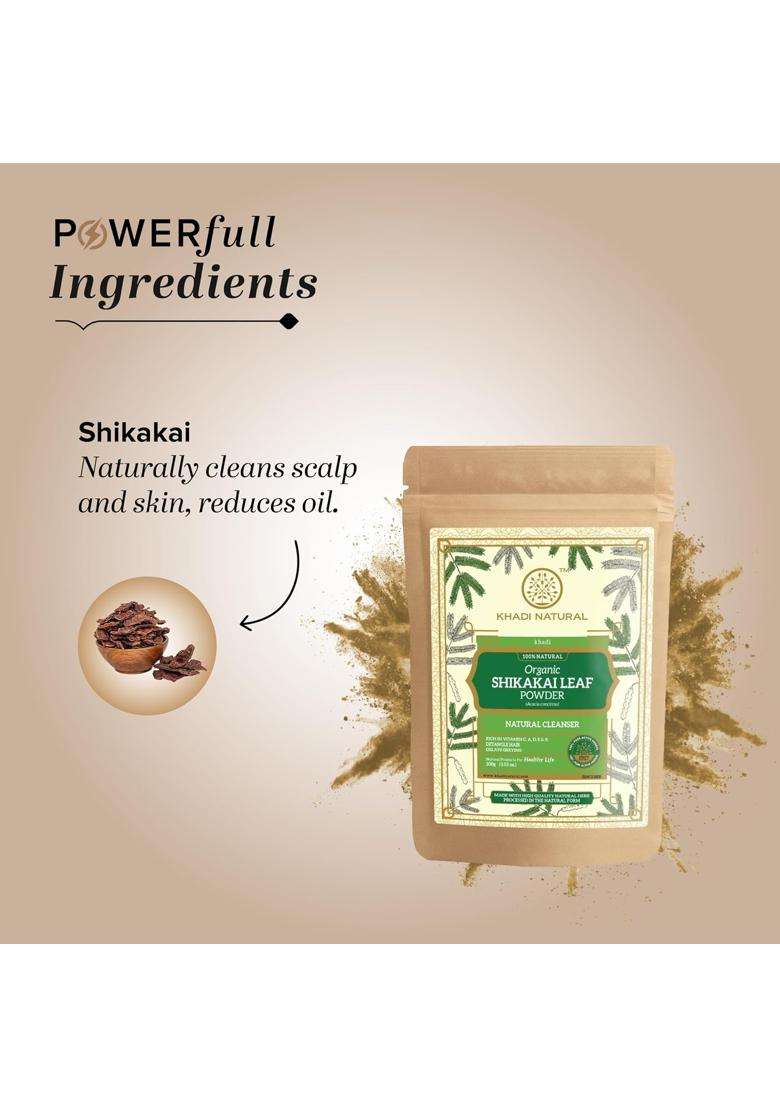Khadi Natural Shikakai Leaf Organic Powder 100 g | Scalp Cleansing & Hair Strength | Promotes Growth, Reduces Dryness | No Chemicals - Indya