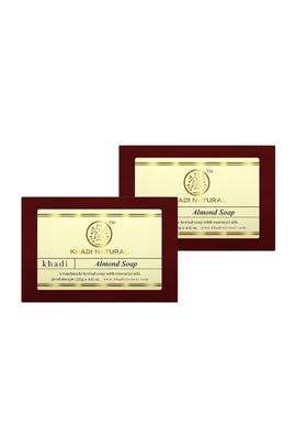 Khadi Natural Almond Soap, 125g (Pack of 2) | Natural Herbal Care | Herbal Bathing Bar | Natural Soap with Essential Oils | Restores moisture content