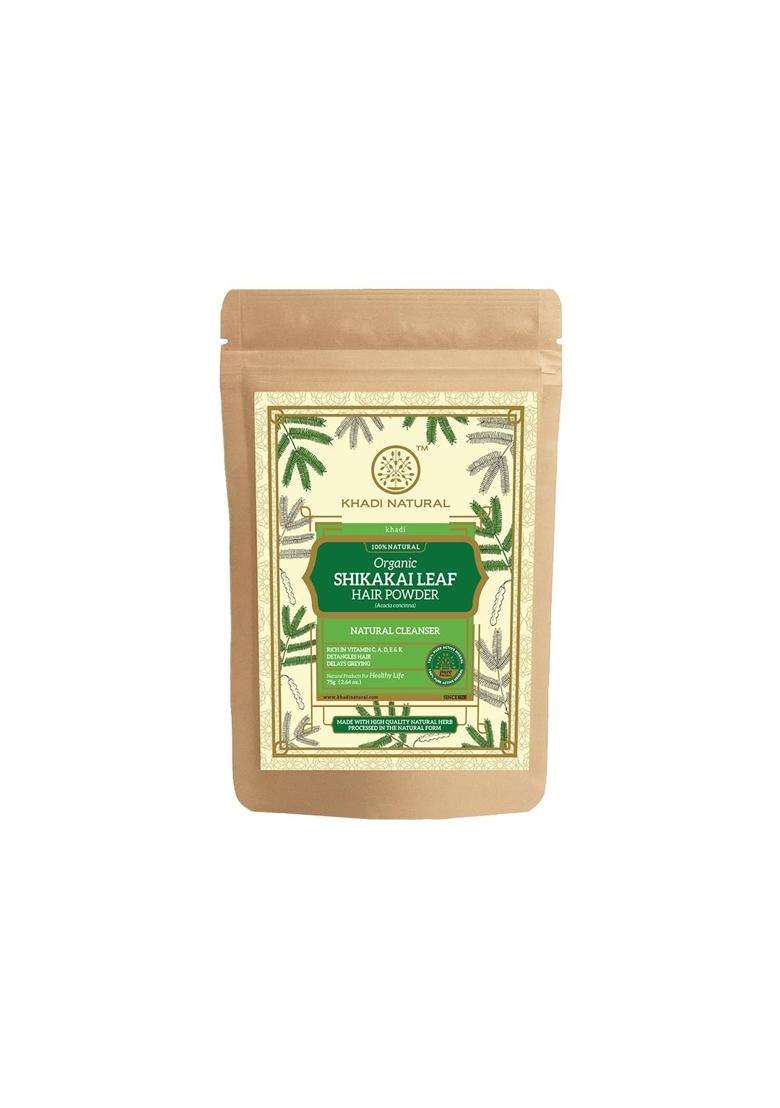 Khadi Natural Shikakai Leaf Organic Powder 75 g | Hair Cleansing & Strengthening | Promotes Growth, Reduces Dandruff | No Chemicals - Indya