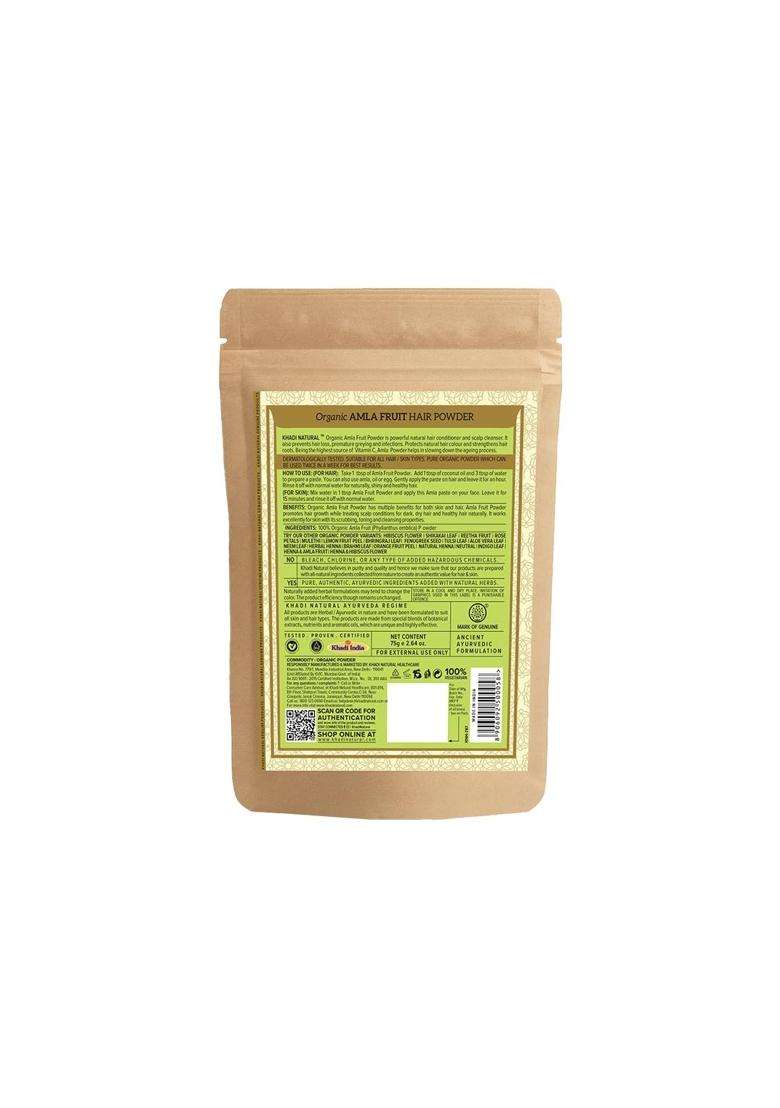 Khadi Natural Shikakai Leaf Organic Powder 75 g | Hair Cleansing & Strengthening | Promotes Growth, Reduces Dandruff | No Chemicals - Indya