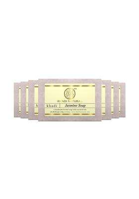 Khadi Natural Jasmine Handmade Soap 250 ml (Pack of 7) | Natural Herbal Care | Herbal Bath for Skin Cleansing & Relaxing Aroma