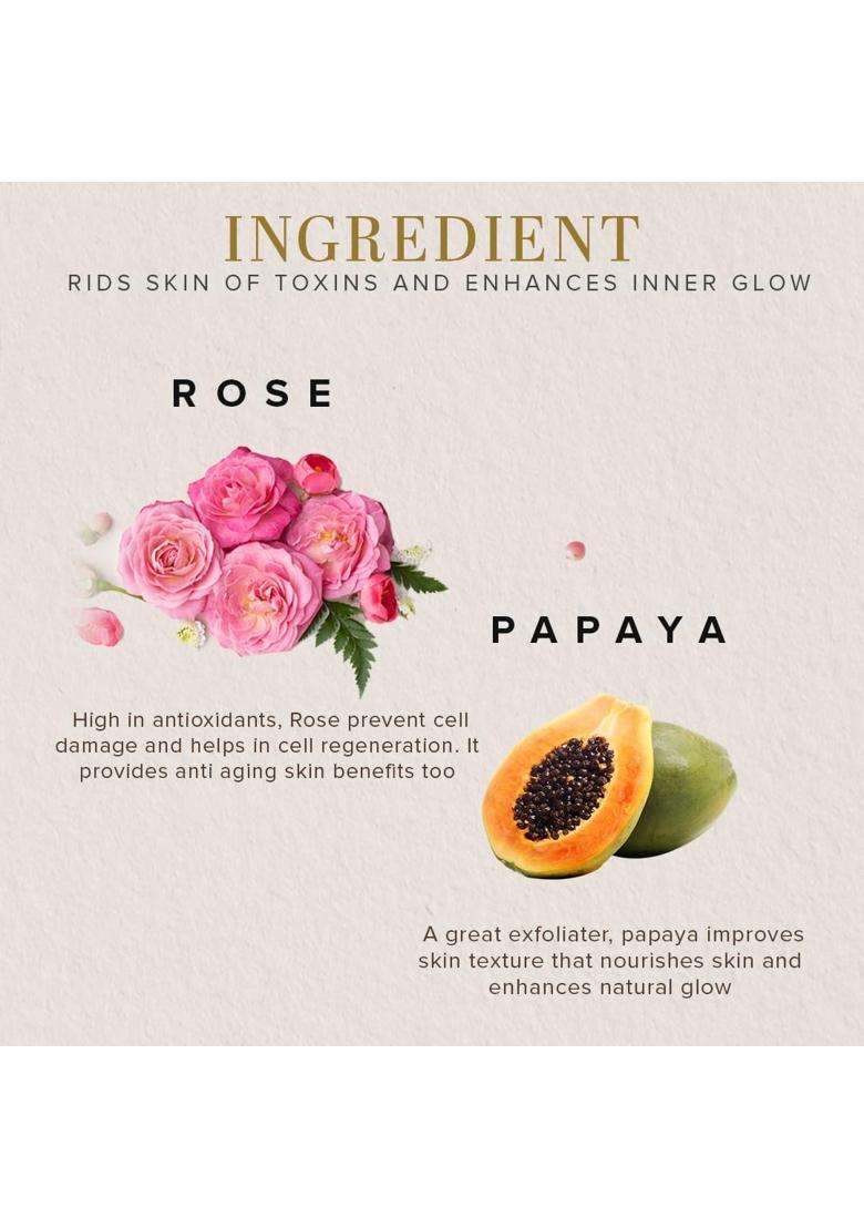 Khadi Natural Rose & Papaya Face Scrub (50 * 2, 100 g) (Pack of 2) | Softens & Nourishes for Supple Skin | Removes Blackheads - Indya