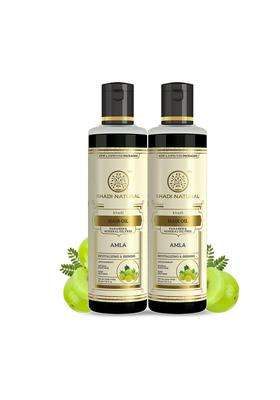 Khadi Natural Pure Amla Hair Oil Controls Hairfall (210 * 2) (420 ml) (Pack of 2) | Revitalizes dull and damaged hair | Paraben & Mineral Oil Free