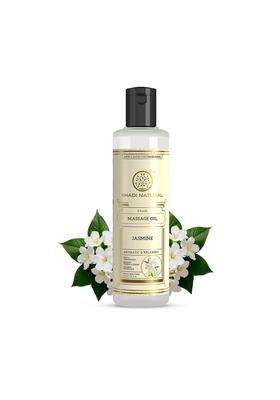 Khadi Natural Jasmine Massage Oil 210 ml | Natural Herbal Care | Aromatherapy Body for Relaxation | Helps Relieve Stress & Fatigue | Suitable for All