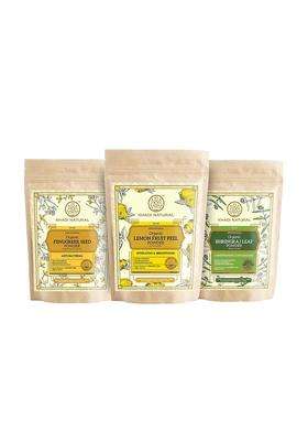 Khadi Natural Organic Powder (Lemon + Fenugreek + Brahmi) (Net Qt. 3x100) 300 g (Pack of 3)