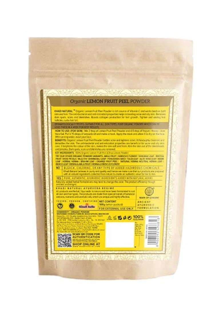 Khadi Natural Organic Powder (Lemon + Fenugreek + Brahmi) (Net Qt. 3x100) 300 g (Pack of 3) - Indya
