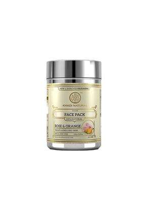 Khadi Natural Rose & Orange Face Pack 50 g | Natural Herbal Care | Herbal for Glowing & Fresh Looking Skin | Natural Care | Free from Harsh Chemicals