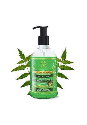 Khadi Natural Neem Tulsi Hand Wash 300 ml | Natural Herbal Care | Herbal Liquid for Gentle Cleansing | Helps Remove Dirt & Maintain Skin Freshness