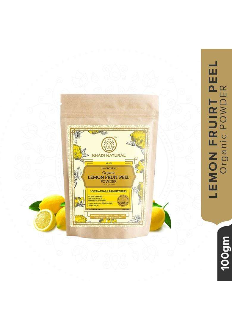 Khadi Natural Lemon Fruit Peel Organic Powder 100 g - Indya