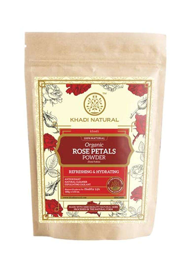 Khadi Natural Sandal & Rose Face Pack 50g Each (Pack of 2) | Natural Herbal Care | Herbal Face Pack for Oil Control & Fresh Looking Skin - Indya