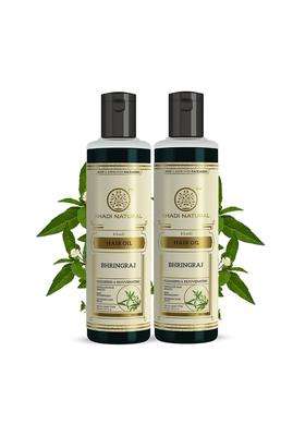 Khadi Natural Bhringraj Hair Oil (210 * 2) (420 ml) (Pack of 2) | Controls Hair Fall | Nourishing Oil For Healthy Hair Growt