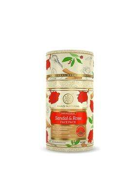 Khadi Natural Sandalwood & Rose Face Pack 100g | Natural Herbal Care | Herbal for Soothing & Bright Looking Skin | Helps Cleanse & Improve Texture