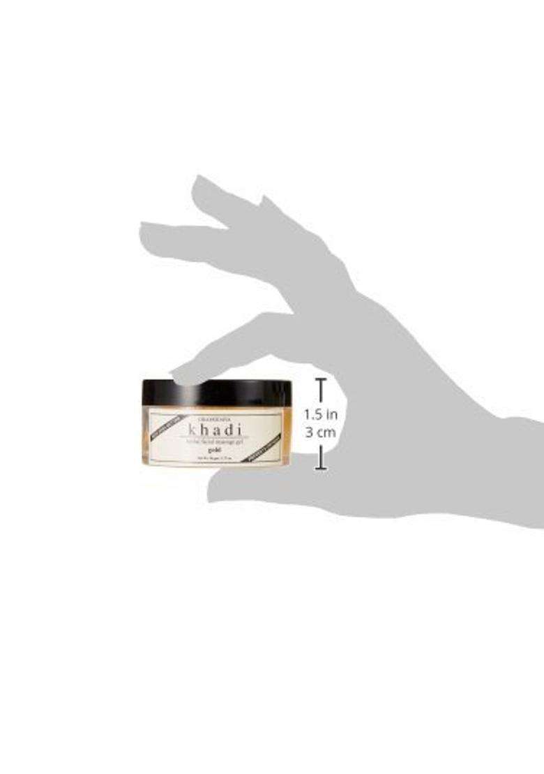 Khadi Natural Gold Face Massage Gel 50g | Authentic Traditional Formula | Ayurvedic Herbal for Radiant Looking Skin | Lightweight Non Sticky - Indya
