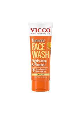 Vicco Turmeric Face Wash 100 g | Authentic Traditional Formula | Ayurvedic Turmeric Face Wash | Controls Oil | Healthy, Even Glow