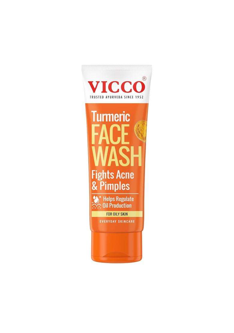Vicco Turmeric Face Wash 100 g | Authentic Traditional Formula | Ayurvedic Turmeric Face Wash | Controls Oil | Healthy, Even Glow - Indya