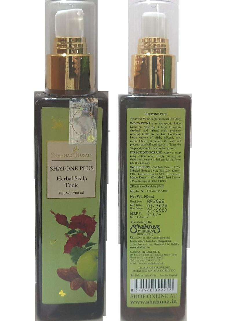Shahnaz Herbals Shatone Plus Herbal Scalp Tonic 200 ml, Cream | Natural Herbal Care - Indya