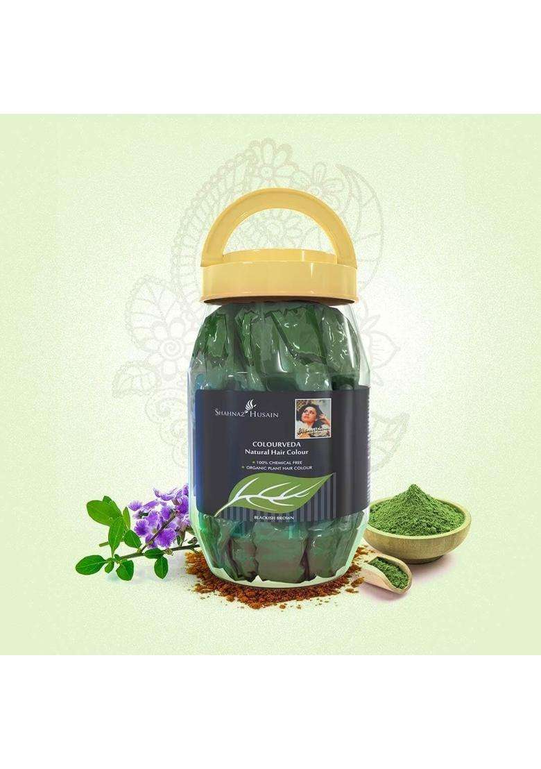 Shahnaz Herbals Colourveda 1kg | Natural Hair Color | Blackish Brown - Indya