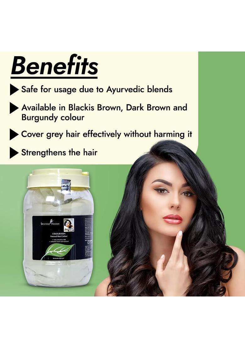 Shahnaz Herbals Natural Hair Color 500g | Henna Powder | herb mix | 100% Chemical Free | Mehandi | Organic Plant Based Hair Colour (500g) - Indya