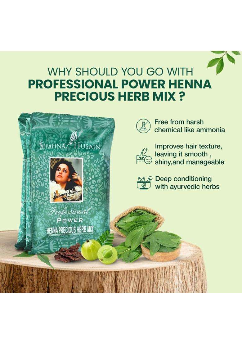 Shahnaz Herbals Henna Herb Mix (100 g x3) | Black - Indya