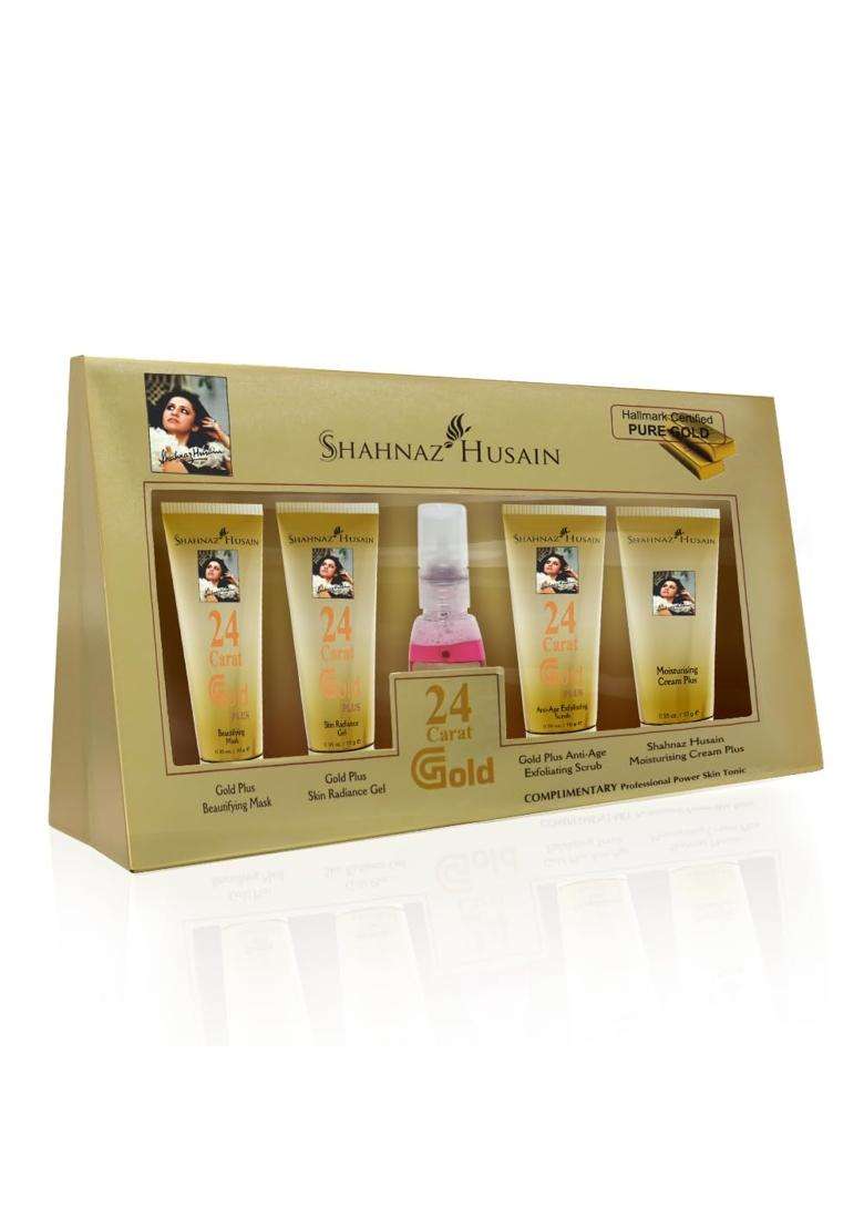 Shahnaz Herbals Gold Facial Kit (Mini), 40g+15 ml, 5 Count (C2I_INV_B00F92PSFG_R) - Indya