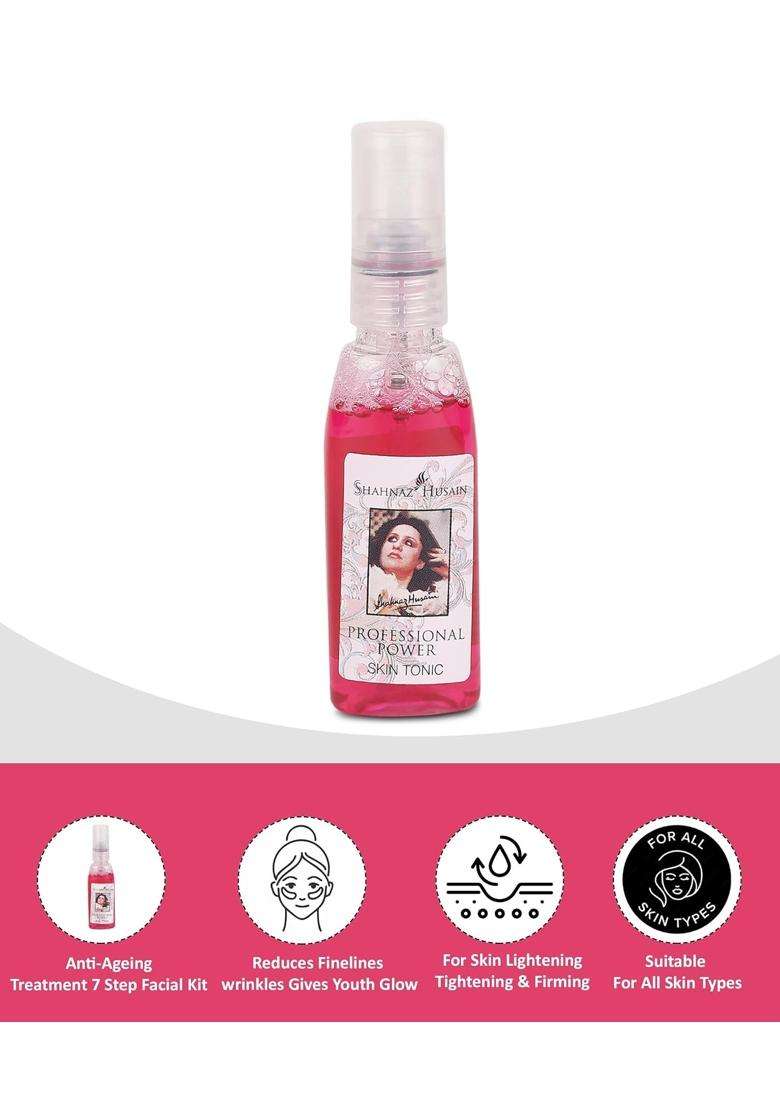 Shahnaz Herbals Professional Power Anti-Ageing Treatment (48g+15 ml) | 7 Step Facial Kit - Indya