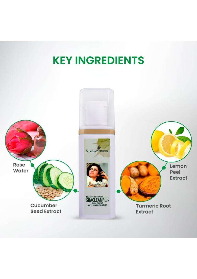 Shahnaz Herbals Shaclear Plus Skin Clear Anti-Pimple Lotion 100 ml - Indya