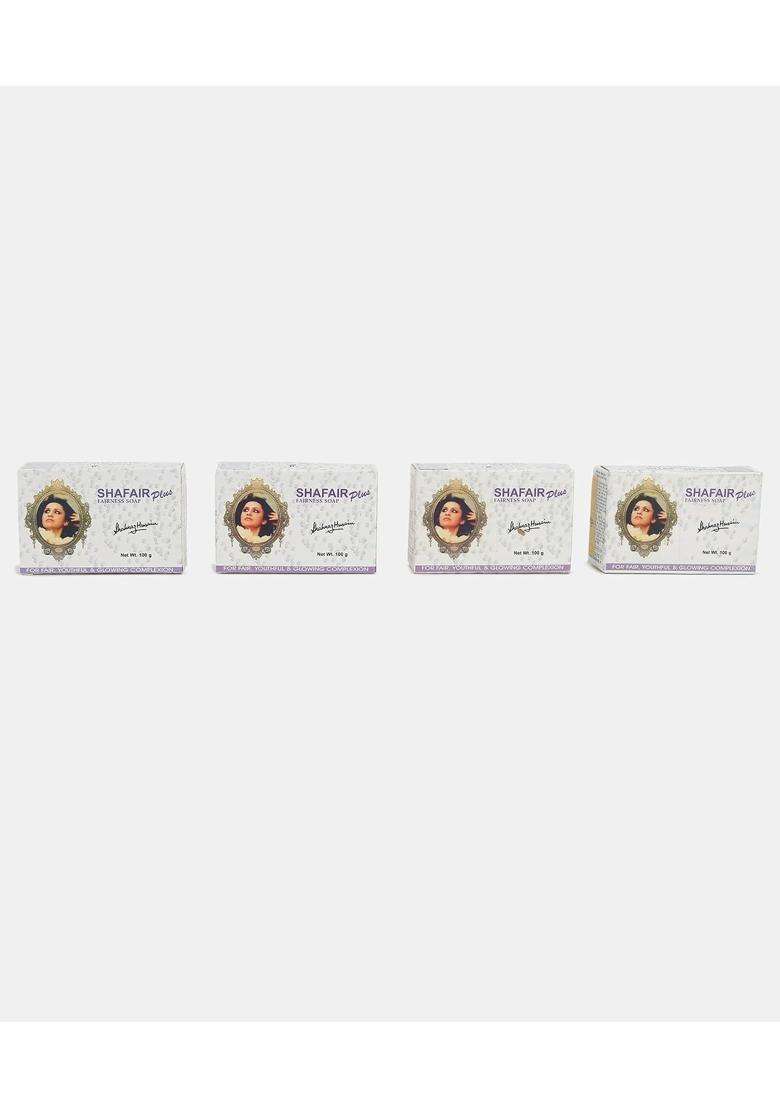 Shahnaz Herbals Shafair Ayurvedic Fairness Soap, 100 g (Pack of 4) | Authentic Traditional Formula - Indya